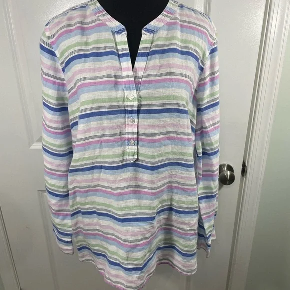 Talbots Striped Long Sleeve Shirt Size XL CB-114 - Picture 1 of 7